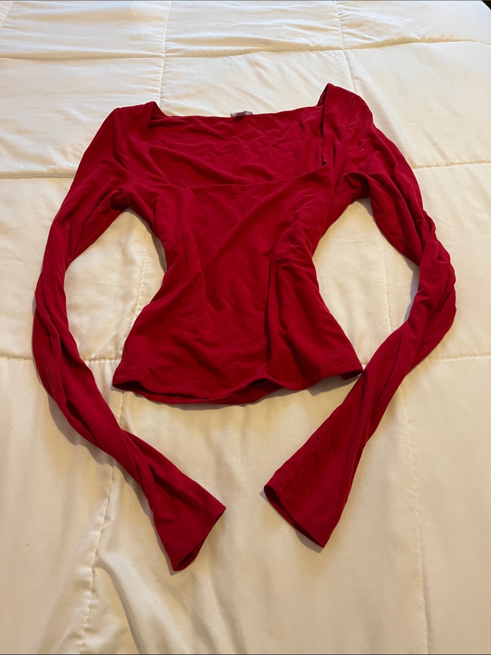 Garage Women's Crimson Square Neck Long Sleeve Top